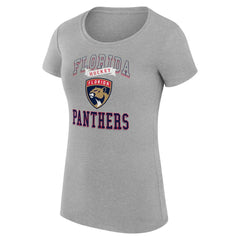 Florida Panthers G-III 4Her by Carl Banks Women's Super-Slim Fit Lightweight Team Logo Graphic T-Shirt - Heather Gray - NHL 201612837