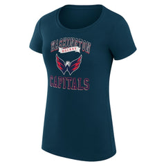 Washington Capitals G-III 4Her by Carl Banks Women's Super-Slim Fit Lightweight Team Logo Graphic T-Shirt - Navy - NHL 201612870