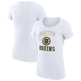 Boston Bruins G-III 4Her by Carl Banks Women's Super-Slim Fit Lightweight Team Logo Graphic T-Shirt - White - NHL 201612871