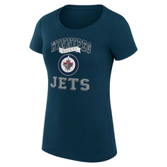 Winnipeg Jets G-III 4Her by Carl Banks Women's Super-Slim Fit Lightweight Team Logo Graphic T-Shirt - Navy - NHL 201612874