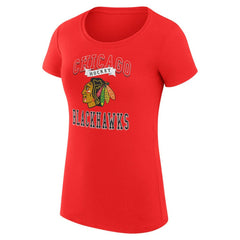 Chicago Blackhawks G-III 4Her by Carl Banks Women's Super-Slim Fit Lightweight Team Logo Graphic T-Shirt - Red - NHL 201612879