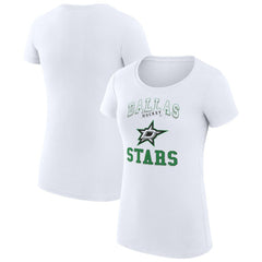 Dallas Stars G-III 4Her by Carl Banks Women's Super-Slim Fit Lightweight Team Logo Graphic T-Shirt - White - NHL 201612882