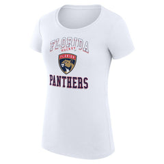 Florida Panthers G-III 4Her by Carl Banks Women's Super-Slim Fit Lightweight Team Logo Graphic T-Shirt - White - NHL 201612887