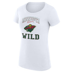 Minnesota Wild G-III 4Her by Carl Banks Women's Super-Slim Fit Lightweight Team Logo Graphic T-Shirt - White - NHL 201612890