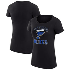 St. Louis Blues G-III 4Her by Carl Banks Women's Super-Slim Fit Lightweight Team Logo Graphic T-Shirt - Black - NHL 201612898