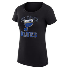 St. Louis Blues G-III 4Her by Carl Banks Women's Super-Slim Fit Lightweight Team Logo Graphic T-Shirt - Black - NHL 201612898