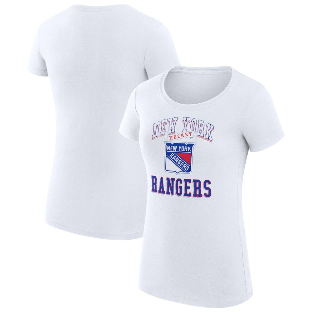 New York Rangers G-III 4Her by Carl Banks Women's Super-Slim Fit Lightweight Team Logo Graphic T-Shirt - White - NHL 201612901