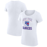 New York Rangers G-III 4Her by Carl Banks Women's Super-Slim Fit Lightweight Team Logo Graphic T-Shirt - White - NHL 201612901