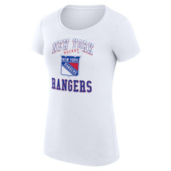 New York Rangers G-III 4Her by Carl Banks Women's Super-Slim Fit Lightweight Team Logo Graphic T-Shirt - White - NHL 201612901