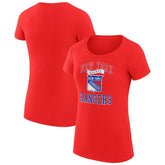New York Rangers G-III 4Her by Carl Banks Women's Super-Slim Fit Lightweight Team Logo Graphic T-Shirt - Red - NHL 201612904