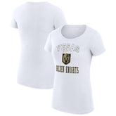 Vegas Golden Knights G-III 4Her by Carl Banks Women's Super-Slim Fit Lightweight Team Logo Graphic T-Shirt - White - NHL 201612914