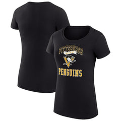 Pittsburgh Penguins G-III 4Her by Carl Banks Women's Super-Slim Fit Lightweight Team Logo Graphic T-Shirt - Black - NHL 201612918