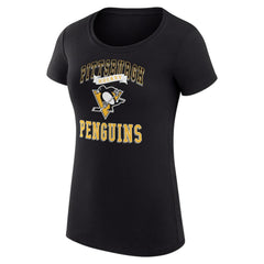 Pittsburgh Penguins G-III 4Her by Carl Banks Women's Super-Slim Fit Lightweight Team Logo Graphic T-Shirt - Black - NHL 201612918