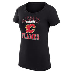 Calgary Flames G-III 4Her by Carl Banks Women's Super-Slim Fit Lightweight Team Logo Graphic T-Shirt - Black - NHL 201612920