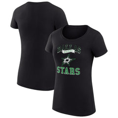 Dallas Stars G-III 4Her by Carl Banks Women's Super-Slim Fit Lightweight Team Logo Graphic T-Shirt - Black - NHL 201612935