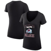 Colorado Avalanche G-III 4Her by Carl Banks Women's Super-Slim Fit Lightweight Team Logo Graphic V-Neck T-Shirt - Black - NHL 201612952