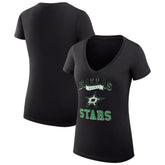 Dallas Stars G-III 4Her by Carl Banks Women's Super-Slim Fit Lightweight Team Logo Graphic V-Neck T-Shirt - Black - NHL 201612953