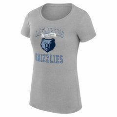 Memphis Grizzlies G-III 4Her by Carl Banks Women's Super-Slim Fit Lightweight Team Logo T-Shirt Heather Gray