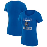 Dallas Mavericks G-III 4Her by Carl Banks Women's Super-Slim Fit Lightweight Team Logo T-Shirt Blue