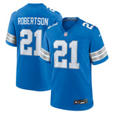 Nike Amik Robertson Detroit Lions Game Jersey Blue