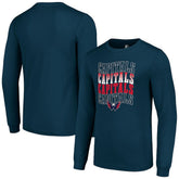 Washington Capitals Starter Four Team Name Logo Long Sleeve Graphic T-Shirt - Navy - NHL 201621859
