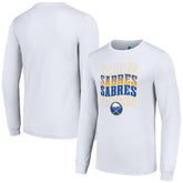 Buffalo Sabres Starter Four Team Name Logo Long Sleeve Graphic T-Shirt - White - NHL 201621871