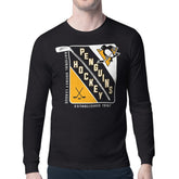 Pittsburgh Penguins Starter Shield Long Sleeve Graphic T-Shirt - Black - NHL 201622135