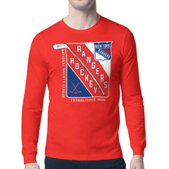 New York Rangers Starter Shield Long Sleeve Graphic T-Shirt - Red - NHL 201622159