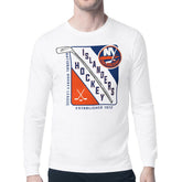 New York Islanders Starter Shield Long Sleeve Graphic T-Shirt - White - NHL 201622187