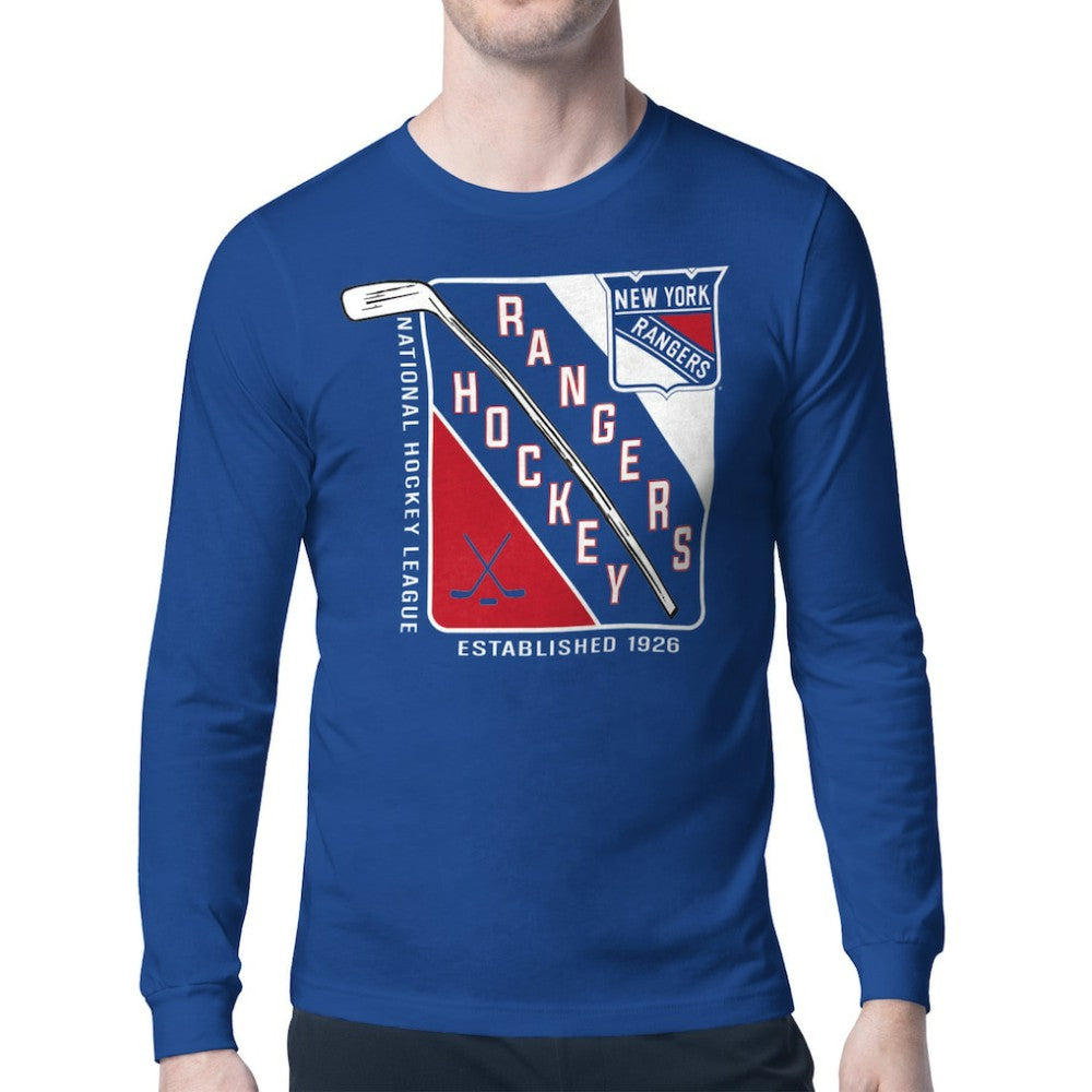 New York Rangers Starter Shield Long Sleeve Graphic T-Shirt - Blue - NHL 201622197