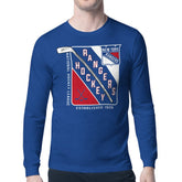 New York Rangers Starter Shield Long Sleeve Graphic T-Shirt - Blue - NHL 201622197