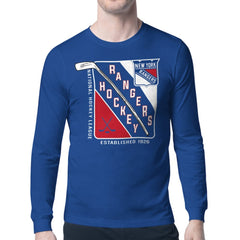 New York Rangers Starter Shield Long Sleeve Graphic T-Shirt - Blue - NHL 201622197