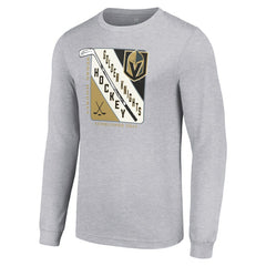 Vegas Golden Knights Starter Shield Long Sleeve Graphic T-Shirt - Heather Gray - NHL 201622218