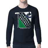 Vancouver Canucks Starter Shield Long Sleeve Graphic T-Shirt - Navy - NHL 201622222