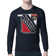 Florida Panthers Starter Shield Long Sleeve Graphic T-Shirt - Navy - NHL 201622223