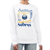 Buffalo Sabres G-III 4Her by Carl Banks Women's Collage Graphic Fleece Long Sleeve Pullover Sweatshirt - White - NHL 201622727