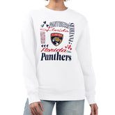 Florida Panthers G-III 4Her by Carl Banks Women's Collage Graphic Fleece Long Sleeve Pullover Sweatshirt - White - NHL 201622736