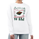 Minnesota Wild G-III 4Her by Carl Banks Women's Collage Graphic Fleece Long Sleeve Pullover Sweatshirt - White - NHL 201622738