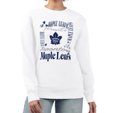 Toronto Maple Leafs G-III 4Her by Carl Banks Women's Collage Graphic Fleece Long Sleeve Pullover Sweatshirt - White - NHL 201622750
