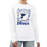 St. Louis Blues G-III 4Her by Carl Banks Women's Collage Graphic Fleece Long Sleeve Pullover Sweatshirt - White - NHL 201622752
