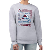 Colorado Avalanche G-III 4Her by Carl Banks Women's Collage Graphic Fleece Long Sleeve Pullover Sweatshirt - Heather Gray - NHL 201622776