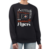 Philadelphia Flyers G-III 4Her by Carl Banks Women's Collage Graphic Fleece Long Sleeve Pullover Sweatshirt - Black - NHL 201622791
