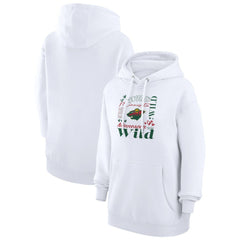 Minnesota Wild G-III 4Her by Carl Banks Women's Collage Team Graphic Tri-Blend Fleece Pullover Hoodie - White - NHL 201622832