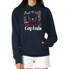 Washington Capitals G-III 4Her by Carl Banks Women's Collage Team Graphic Tri-Blend Fleece Pullover Hoodie - Navy - NHL 201622897