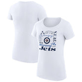 Winnipeg Jets G-III 4Her by Carl Banks Women's Super-Slim Fit Lightweight Collage Team Graphic T-Shirt - White - NHL 201622935