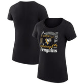 Pittsburgh Penguins G-III 4Her by Carl Banks Women's Super-Slim Fit Lightweight Collage Team Graphic T-Shirt - Black - NHL 201622965