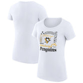 Pittsburgh Penguins G-III 4Her by Carl Banks Women's Super-Slim Fit Lightweight Collage Team Graphic T-Shirt - White - NHL 201622999