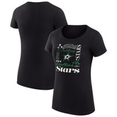 Dallas Stars G-III 4Her by Carl Banks Women's Super-Slim Fit Lightweight Collage Team Graphic T-Shirt - Black - NHL 201623036