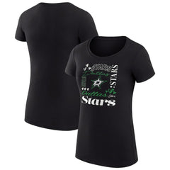 Dallas Stars G-III 4Her by Carl Banks Women's Super-Slim Fit Lightweight Collage Team Graphic T-Shirt - Black - NHL 201623036