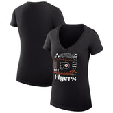 Philadelphia Flyers G-III 4Her by Carl Banks Women's Super-Slim Fit Lightweight Collage Team Graphic T-Shirt - Black - NHL 201623056